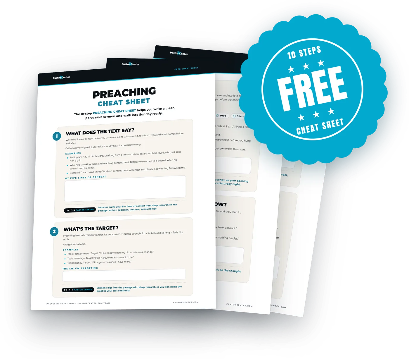 Preaching Cheat Sheet — Ten questions from text to lobby